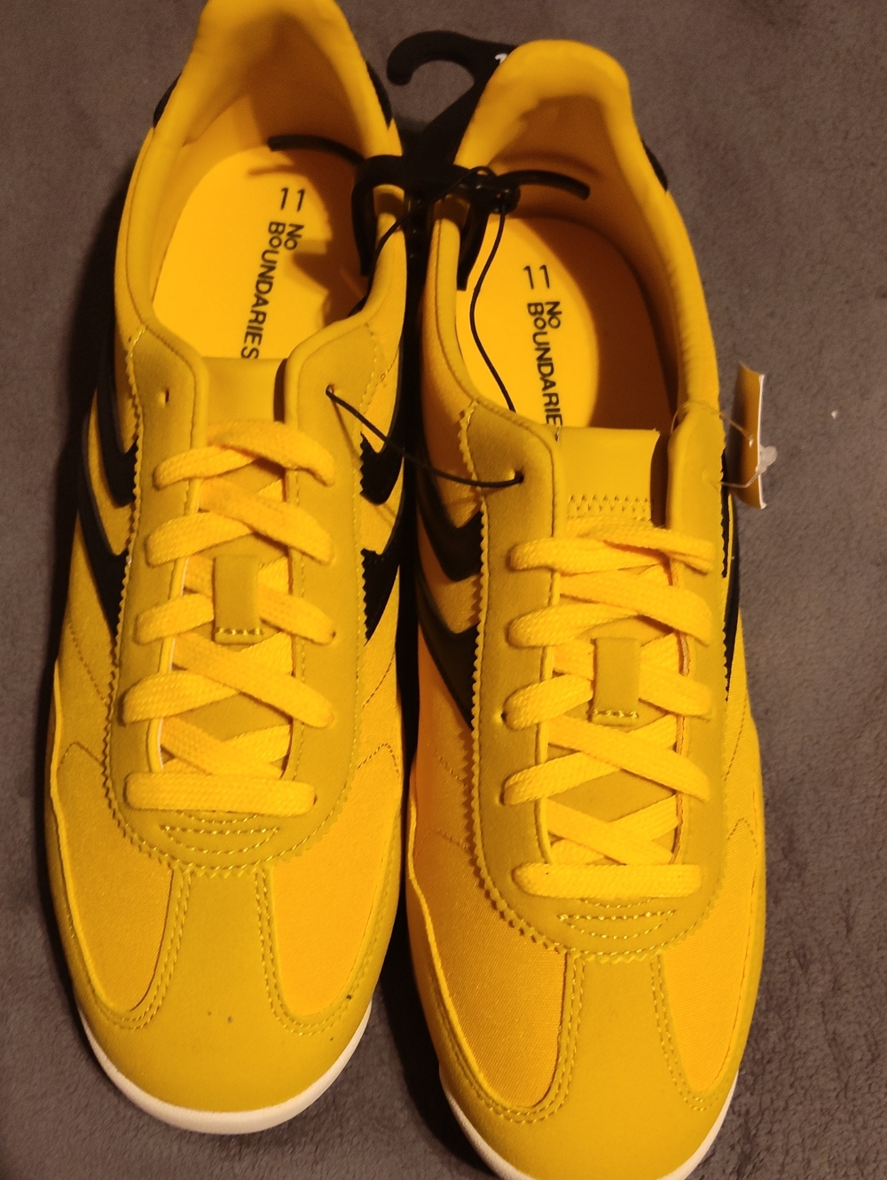 No Boundaries Bright Yellow Sneakers with Black Accents